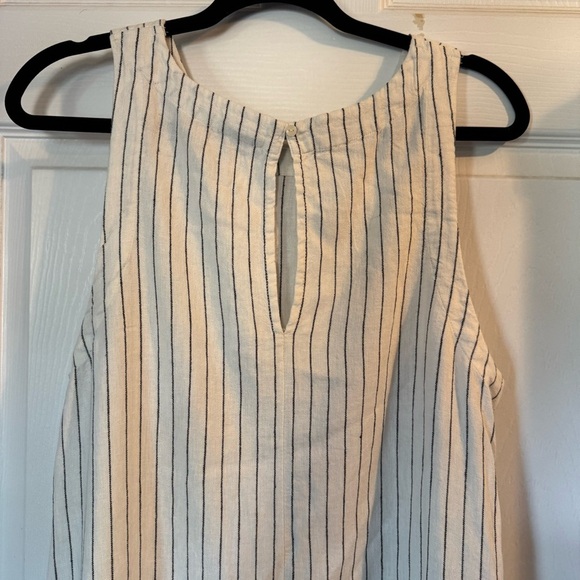 NWT A New Day Linen Blend Striped Sleeveless Shift Dress Women’s Medium White - Picture 6 of 10